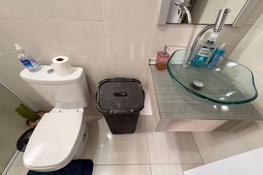 Banheiro de apartamento para alugar com 2 quartos, 55m² em Vila Homero Thon, Santo André