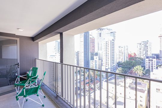 Varanda Cond de apartamento à venda com 1 quarto, 26m² em Cerqueira César, São Paulo