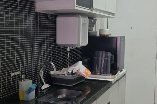Cozinha de kitnet/studio à venda com 1 quarto, 20m² em Bela Vista, São Paulo