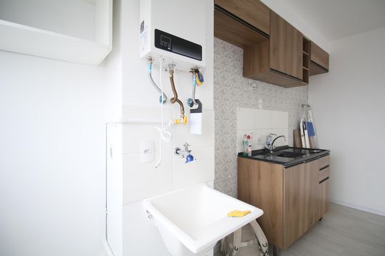 Cozinha - Armários de apartamento para alugar com 2 quartos, 43m² em Vila Nova das Belezas, São Paulo
