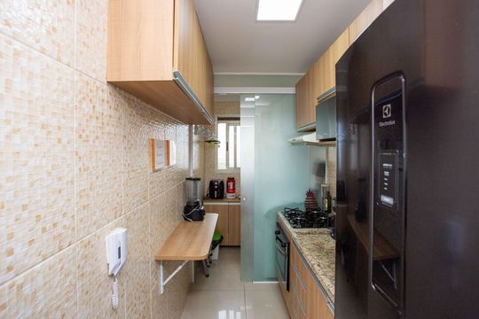 Cozinha de apartamento à venda com 2 quartos, 61m² em Piraporinha, Diadema