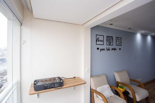 Varanda da Sala de apartamento à venda com 2 quartos, 61m² em Piraporinha, Diadema