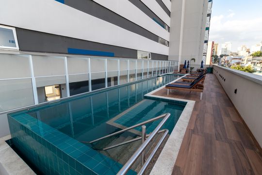 Área comum - Piscina de apartamento para alugar com 1 quarto, 47m² em Santana, São Paulo