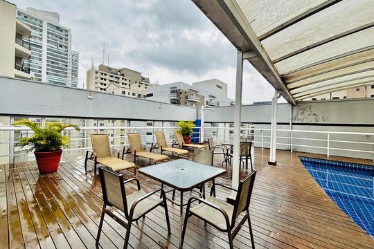 Piscina  de apartamento para alugar com 1 quarto, 40m² em Alphaville Industrial, Barueri