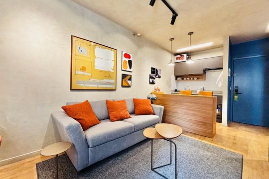 Sala  de apartamento para alugar com 1 quarto, 40m² em Alphaville Industrial, Barueri