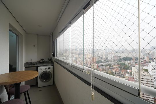 Varanda de apartamento à venda com 1 quarto, 31m² em Bela Vista, São Paulo