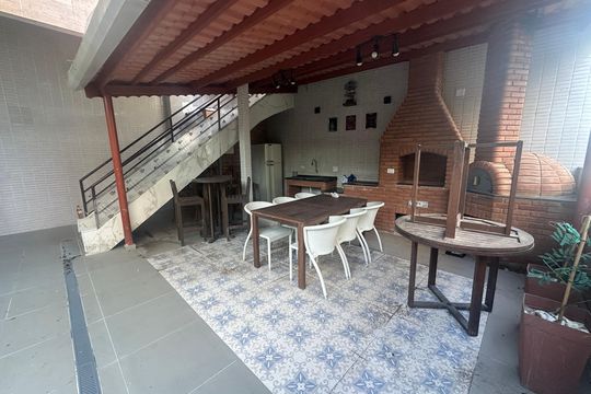 Área comum - Churrasqueira de apartamento para alugar com 2 quartos, 82m² em Ilha Porchat, São Vicente