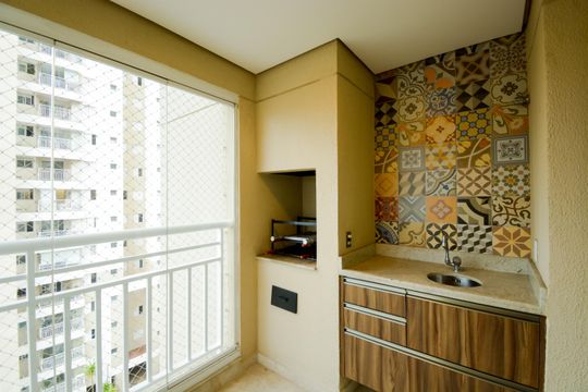 Varanda da Sala de apartamento para alugar com 3 quartos, 82m² em Gopouva, Guarulhos