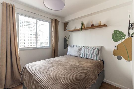 Quarto de apartamento para alugar com 1 quarto, 40m² em Campos Elíseos, São Paulo