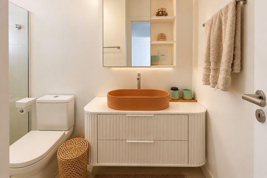 Banheiro de apartamento à venda com 1 quarto, 42m² em Bela Vista, São Paulo