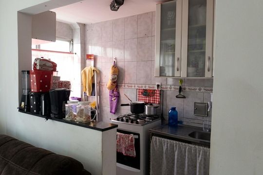 Cozinha de apartamento à venda com 3 quartos, 59m² em Taquara, Rio de Janeiro