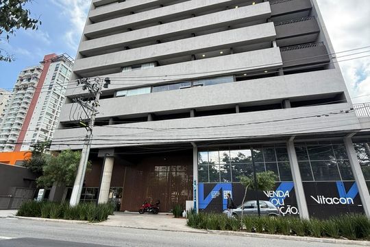 Fachada de kitnet/studio à venda com 1 quarto, 22m² em Jardim das Acacias, São Paulo
