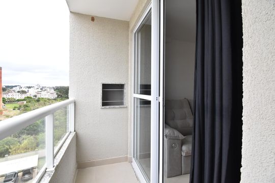 Sacada com Churrasqueira de apartamento para alugar com 2 quartos, 65m² em Bacacheri, Curitiba
