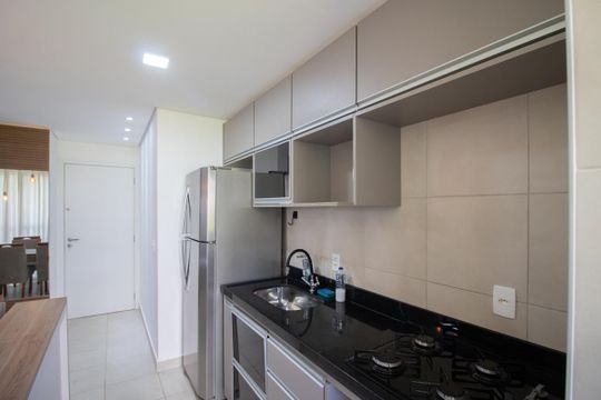 Cozinha de apartamento para alugar com 2 quartos, 60m² em Nova Vista, Belo Horizonte