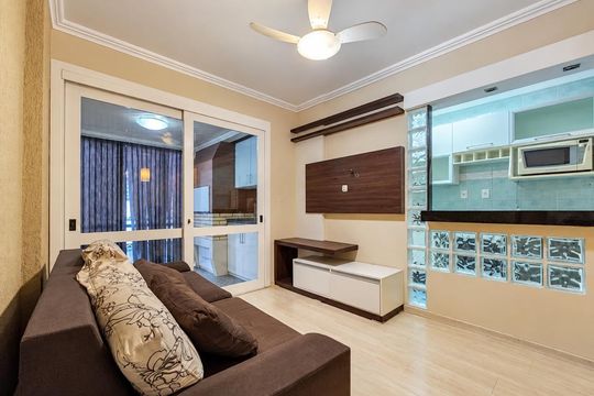 Sala de apartamento para alugar com 1 quarto, 62m² em Vila Rosa, Novo Hamburgo
