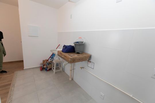 COZINHA de apartamento para alugar com 2 quartos, 50m² em Fazenda Santa Cândida, Campinas