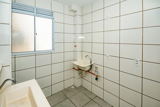 Cozinha de apartamento para alugar com 2 quartos, 46m² em Cerejeira (justinópolis), Ribeirão das Neves
