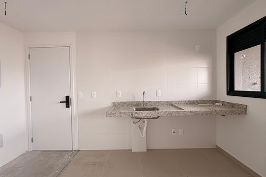 Cozinha  de apartamento à venda com 2 quartos, 45m² em Campestre, Santo André