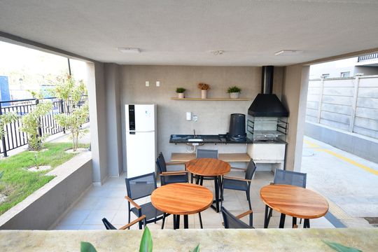 Área comum - Churrasqueira de apartamento para alugar com 2 quartos, 63m² em Jardim de Mônaco, Hortolândia