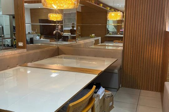 Sala/Cozinha de apartamento à venda com 3 quartos, 96m² em Jardim Atlantico, Goiânia