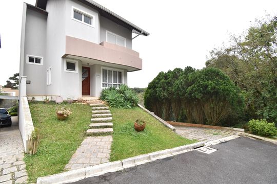 Fachada de casa de condomínio à venda com 3 quartos, 320m² em Santa Felicidade, Curitiba