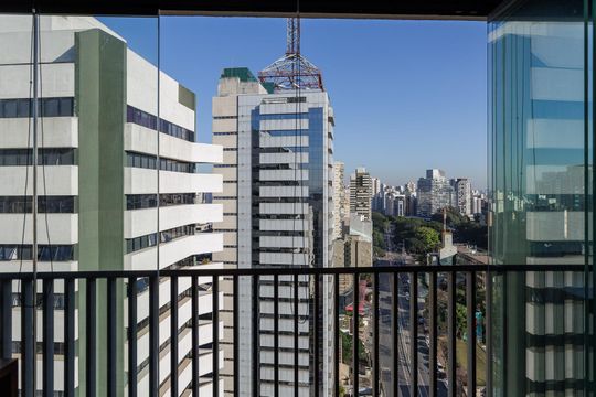 Varanda de apartamento para alugar com 1 quarto, 25m² em Liberdade, São Paulo