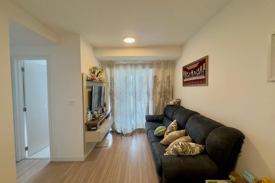 Detalhe Sala de apartamento à venda com 2 quartos, 58m² em Picanço, Guarulhos