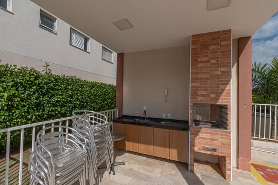 Área comum - Churrasqueira de apartamento para alugar com 2 quartos, 58m² em Jardim Santa Clara do Lago I, Hortolândia