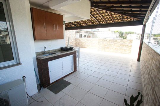 Churrasqueira da Cobertura de apartamento para alugar com 3 quartos, 131m² em Pechincha, Rio de Janeiro