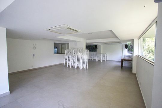 Área comum - Salão de festas de apartamento para alugar com 3 quartos, 131m² em Pechincha, Rio de Janeiro