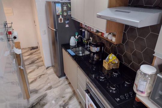 Cozinha de apartamento à venda com 2 quartos, 48m² em Taquara, Rio de Janeiro