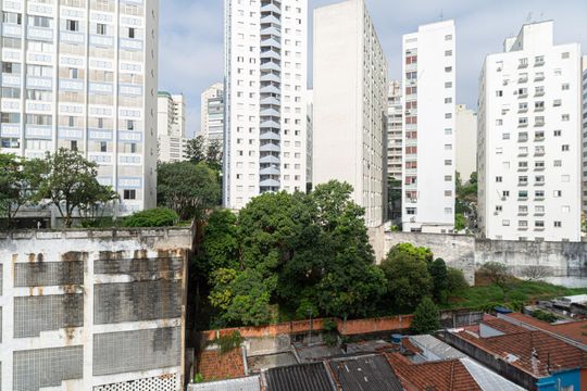 Vista da Varanda do Quarto de kitnet/studio para alugar com 1 quarto, 27m² em Bela Vista, São Paulo