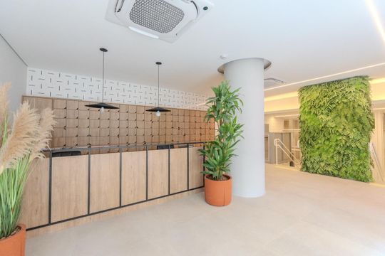 Área comum - Recepção de kitnet/studio para alugar com 1 quarto, 25m² em Bela Vista, São Paulo