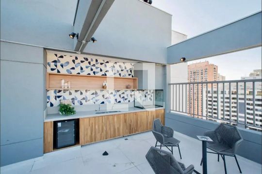 Área comum - Churrasqueira de apartamento para alugar com 1 quarto, 33m² em Vila Clementino, São Paulo
