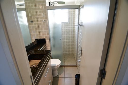 Banheiro de apartamento para alugar com 2 quartos, 50m² em Jardim Myrian Moreira da Costa, Campinas