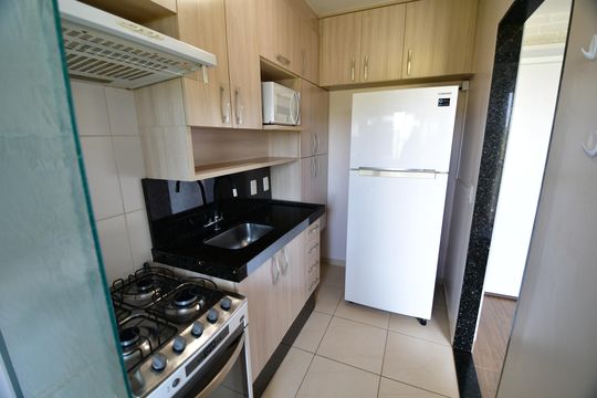 Cozinha de apartamento para alugar com 2 quartos, 50m² em Jardim Myrian Moreira da Costa, Campinas