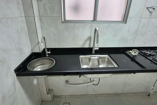 Cozinha de apartamento para alugar com 2 quartos, 48m² em Tony (Justinópolis), Ribeirão das Neves