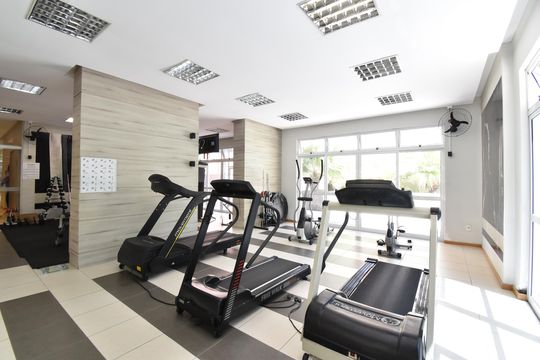 Área comum - Academia de apartamento para alugar com 1 quarto, 52m² em Centro, Curitiba
