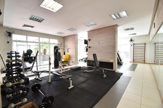 Área comum - Academia de apartamento para alugar com 1 quarto, 52m² em Centro, Curitiba