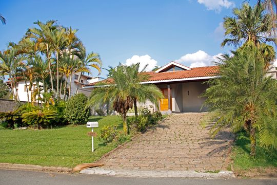 Fachada de casa de condomínio para alugar com 4 quartos, 1033m² em Loteamento Banespa, Vinhedo