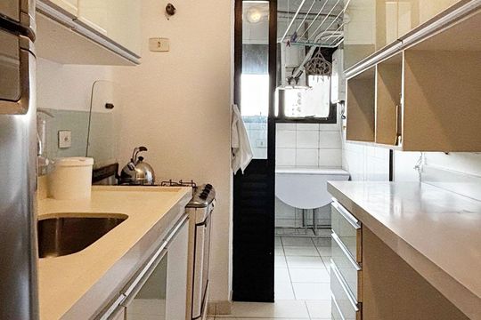 Cozinha de apartamento para alugar com 3 quartos, 78m² em Vila Andrade, São Paulo