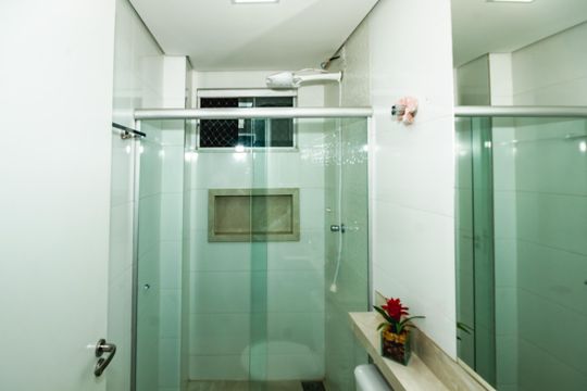 Banheiro Social de apartamento à venda com 2 quartos, 60m² em Santa Monica, Belo Horizonte