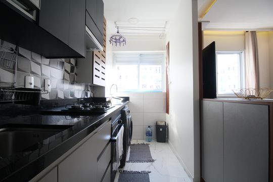 Cozinha de apartamento à venda com 2 quartos, 44m² em Vila Andrade, São Paulo