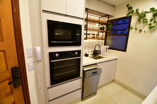 Cozinha de apartamento à venda com 4 quartos, 102m² em Chácara Primavera, Campinas