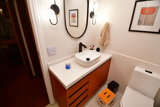Banheiro Social de apartamento à venda com 4 quartos, 102m² em Chácara Primavera, Campinas