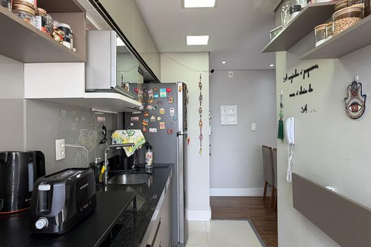 Cozinha  de apartamento para alugar com 2 quartos, 46m² em Campestre, São Caetano do Sul