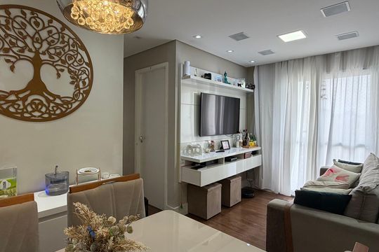 Sala  de apartamento para alugar com 2 quartos, 46m² em Campestre, São Caetano do Sul