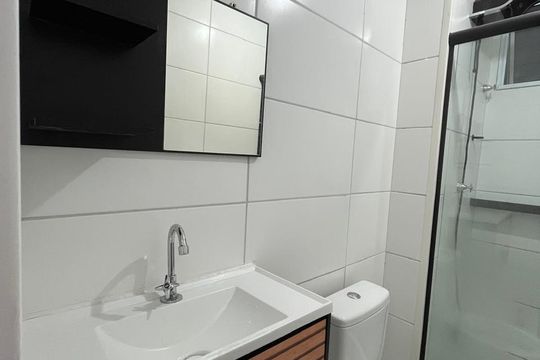 Banheiro de apartamento para alugar com 2 quartos, 45m² em Jardim Luz D’Alma, Sumaré
