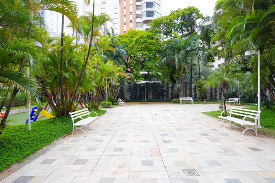 Área comum de apartamento à venda com 4 quartos, 206m² em Campo Belo, São Paulo