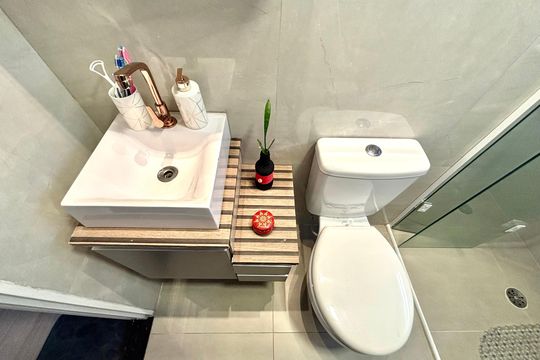 Banheiro de apartamento para alugar com 2 quartos, 47m² em Jardim Sao Miguel, Ferraz de Vasconcelos